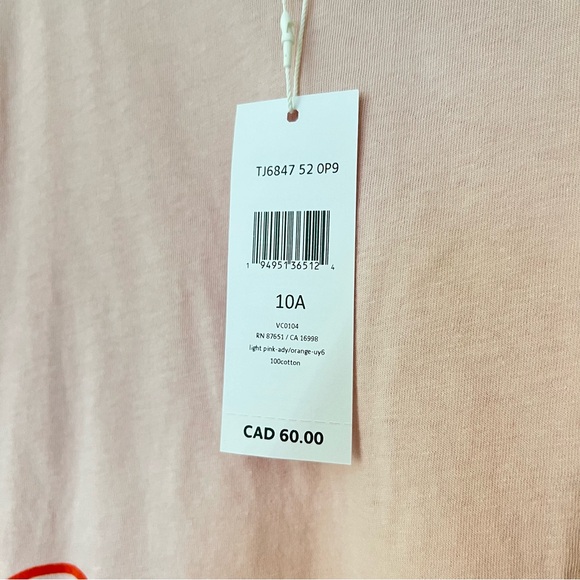 🆕Lacoste girl cotton t-shirt size10 140cm light pink - Picture 4 of 6